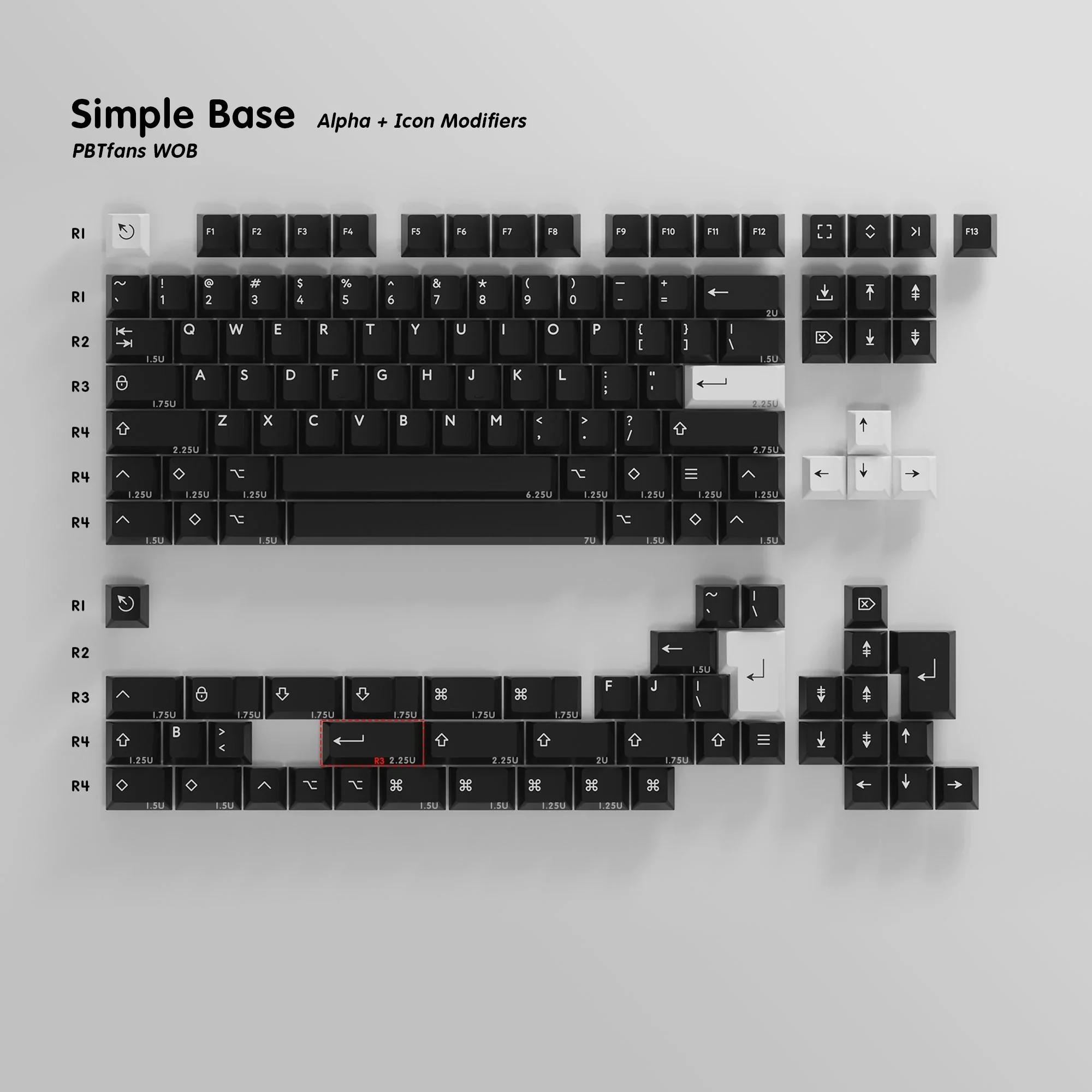 Tofu65 Hot-swap Keyboard With PBTfans WOB Simple Base keycaps - Image 15