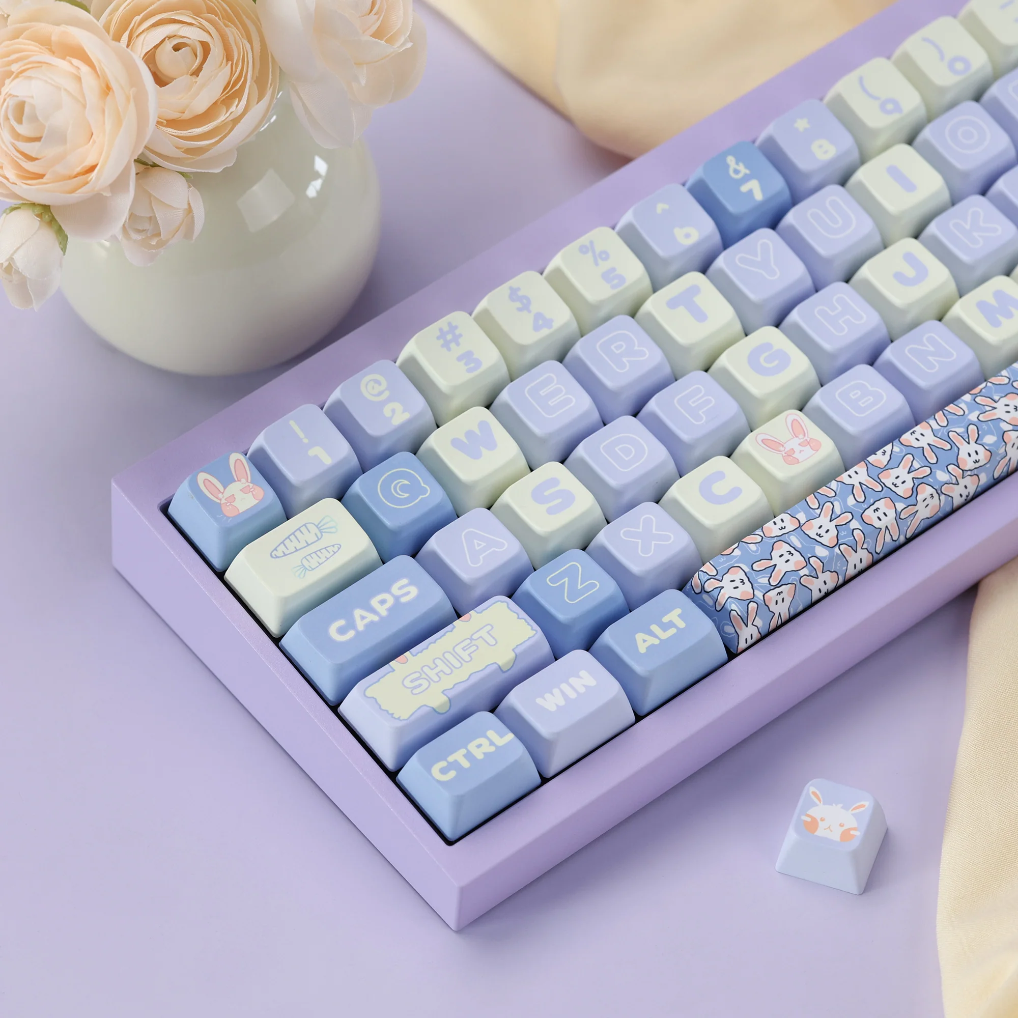 Milk Blue Rabbit MDA Profile Keycaps Set - Image 3