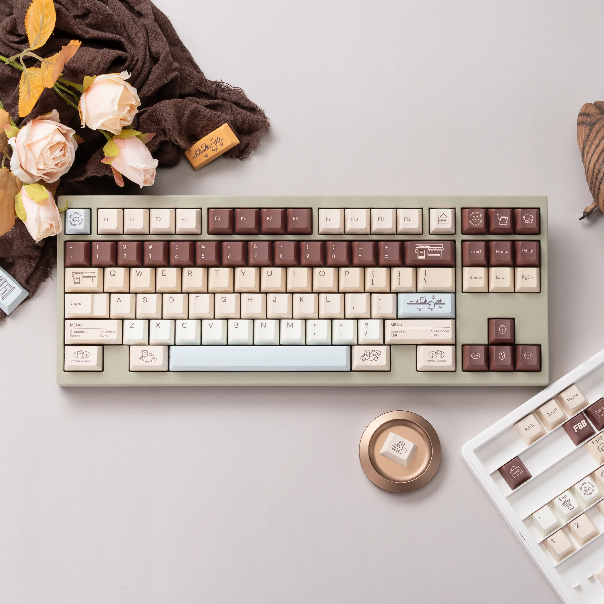 Otter Coffee Cherry profile Keycaps - Image 4