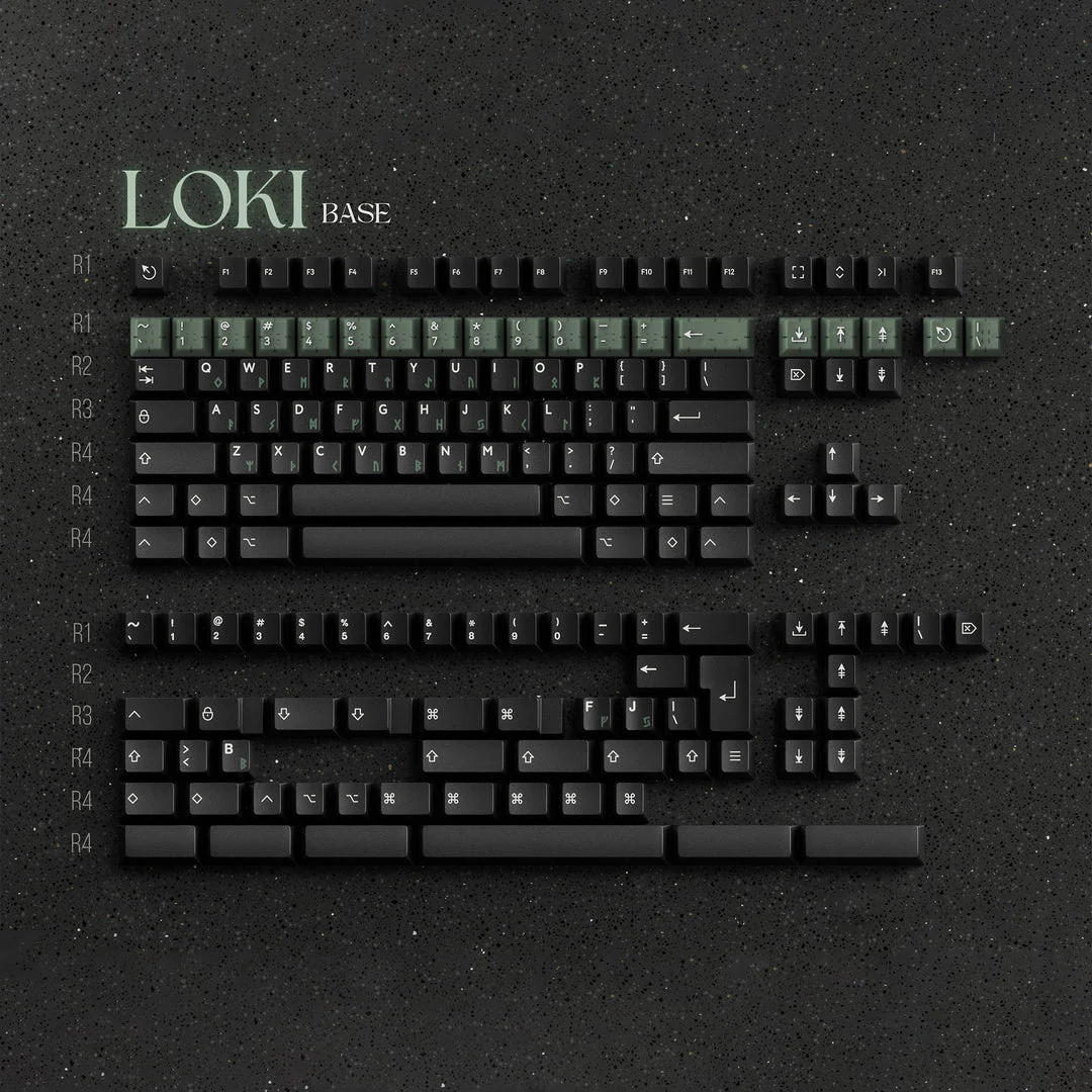 Ready to use Boomerang Patina Gray weightbar with PBTfans Loki - Image 16